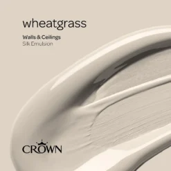 Crown Walls & Ceilings Silk Emulsion Wheatgrass - 2.5L 17 Crown Walls & Ceilings Silk Emulsion Wheatgrass - 2.5L -Crown 12804276 8714966161248997