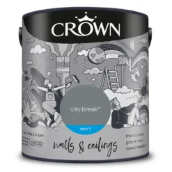 Crown Walls & Ceilings Matt Emulsion City Break - 2.5L 19 Crown Walls & Ceilings Matt Emulsion City Break - 2.5L -Crown 12804349 3704969531328709