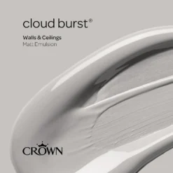 Crown Walls & Ceilings Matt Emulsion Cloud Burst - 2.5L -Crown 12804351 5954969531262892