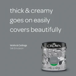Crown Walls & Ceilings Silk Emulsion Paint City Break - 2.5L 14 Crown Walls & Ceilings Silk Emulsion Paint City Break - 2.5L -Crown 12804352 1474966167898230