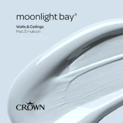 Crown Walls & Ceilings Matt Emulsion Paint Moonlight Bay - 2.5L -Crown 12804412 1604969532422623