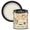 Crown Walls & Ceilings Silk Emulsion Paint Antique Cream - 5L -Crown 12806317 1464966162393365