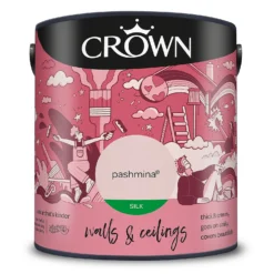 Crown Walls & Ceilings Silk Emulsion Paint Pashmina - 2.5L -Crown 12807065 2394966163052045
