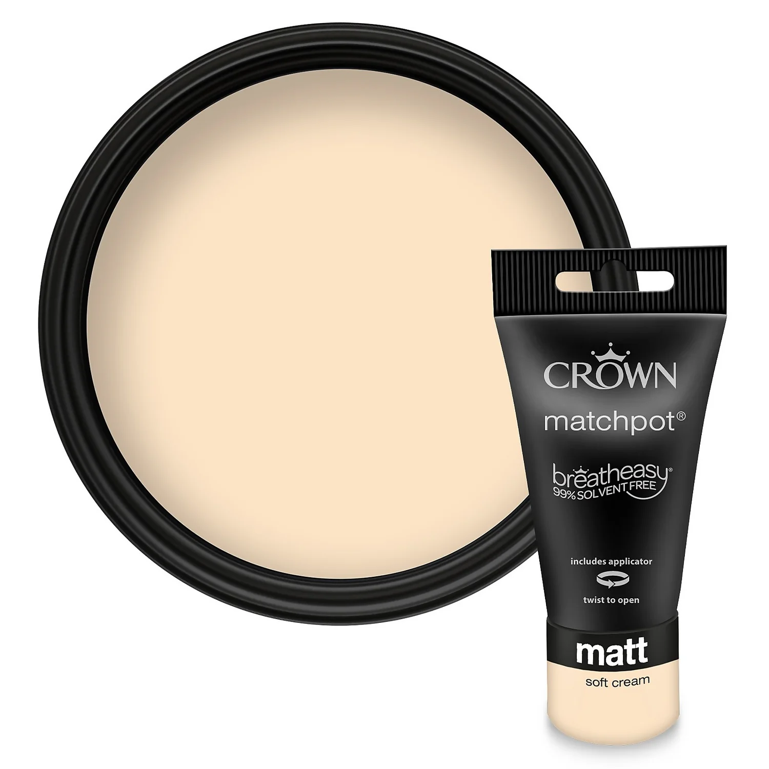 Crown Walls & Ceilings Matt Emulsion Paint Soft Cream - Tester 40ml 3 Crown Walls & Ceilings Matt Emulsion Paint Soft Cream - Tester 40ml