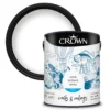 Crown Walls & Ceilings Matt Emulsion Paint Pure Brilliant White - 5L -Crown 12808563 9265001928080597