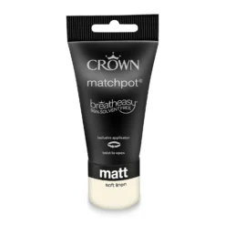 Crown Walls & Ceilings Matt Emulsion Paint Soft Linen - Tester 40ml -Crown 12808714 1954977318622827