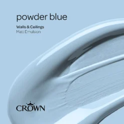 Crown Walls & Ceilings Matt Emulsion Powder Blues - Tester 40ml -Crown 12809510 8084978273671057