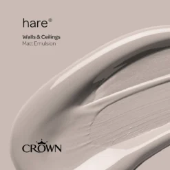 Crown Walls & Ceilings Matt Emulsion Paint Hare - Tester 40ml 13 Crown Walls & Ceilings Matt Emulsion Paint Hare - Tester 40ml -Crown 12809583 1664978274102175