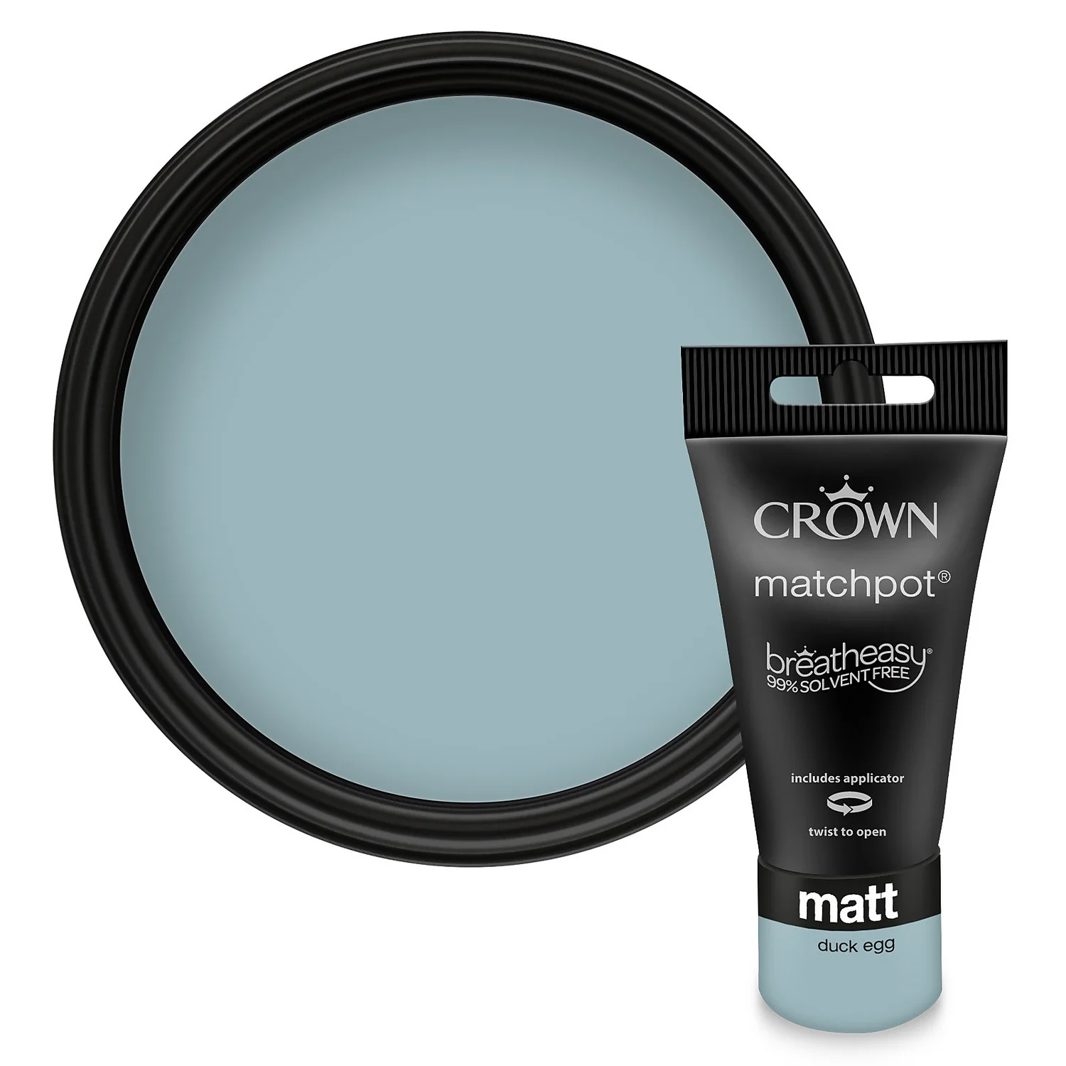 Crown Walls & Ceilings Matt Emulsion Paint Duck Egg - Tester 40ml 3 Crown Walls & Ceilings Matt Emulsion Paint Duck Egg - Tester 40ml