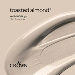 Crown Walls & Ceilings Matt Emulsion Paint Toasted Almond - Tester 40ml -Crown 12809638 9234977316746279