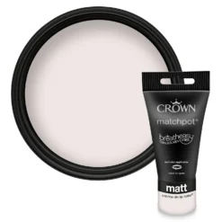 Crown Breatheasy Matt Standard Emulsion Paint Creme De La Rose - Tester 40ml