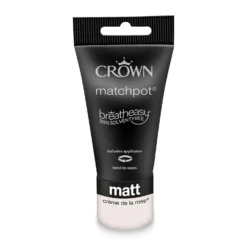 Crown Breatheasy Matt Standard Emulsion Paint Creme De La Rose - Tester 40ml -Crown 12809656 6485022157593807