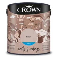 Crown Walls & Ceilings Matt Emulsion Paint Hare - 2.5L -Crown 12809667 2694969531341927
