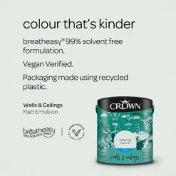 Crown Breatheasy Matt Standard Emulsion Paint Botanical Extract - 2.5L -Crown 12809672 2044969531054188