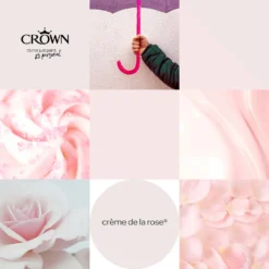 Crown Breatheasy Matt Standard Emulsion Paint Creme De La Rose - 2.5L -Crown 12809679 9414969531150590