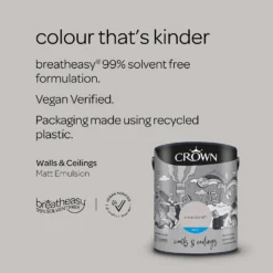 Crown Walls & Ceilings Matt Emulsion Cloud Burst - 5L 15 Crown Walls & Ceilings Matt Emulsion Cloud Burst - 5L -Crown 12809686 2104969532270400