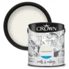 Crown Walls & Ceilings Matt Emulsion Paint Canvas White - 2.5L -Crown 12809693 1324969825841430