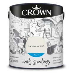 Crown Walls & Ceilings Matt Emulsion Paint Canvas White - 2.5L 19 Crown Walls & Ceilings Matt Emulsion Paint Canvas White - 2.5L -Crown 12809693 1344969826110401