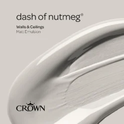 Crown Walls & Ceilings Matt Emulsion Paint Dash Of Nutmeg - 2.5L -Crown 12809696 8924969826062623