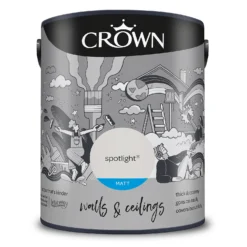 Crown Walls & Ceilings Matt Emulsion Paint Spotlight - 5L -Crown 12809752 1004969532543196