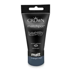 Crown Feature Wall Breatheasy Matt Paint Midnight Navy - Tester 40ml -Crown 12809788 2075022157724757