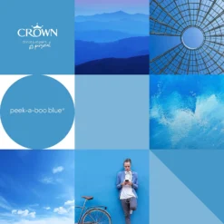 Crown Feature Wall Breatheasy Matt Paint Peek-A-Boo Blue - Tester 40ml -Crown 12809792 2035022157575894