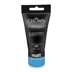 Crown Feature Wall Breatheasy Matt Paint Peek-A-Boo Blue - Tester 40ml -Crown 12809792 9515022157692801