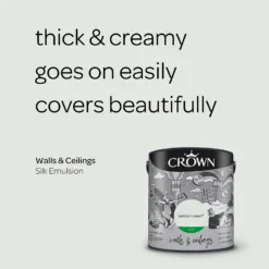 Crown Walls & Ceilings Silk Emulsion Paint Seldom Seen - 2.5L 14 Crown Walls & Ceilings Silk Emulsion Paint Seldom Seen - 2.5L -Crown 12809795 2114966162615797