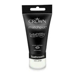 Crown Breatheasy Bathroom - Milk White - Mid Sheen Paint - 40ml -Crown 12813924 1844857364645347