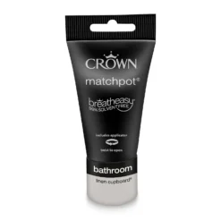 Crown Breatheasy Bathroom Mid Sheen Paint Linen Cupboard - Tester 40ml -Crown 12813925 1884857364613343