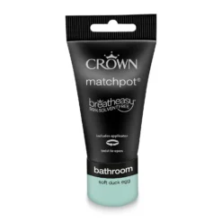 Crown Breatheasy Bathroom Mid Sheen Paint Soft Duck Egg - Tester 40ml -Crown 12813930 2864857364605975