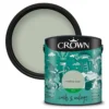 Crown Walls & Ceilings Silk Emulsion Paint Mellow Sage - 2.5L -Crown 12818023 1584966163396253