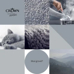 Crown Feature Wall Breatheasy Matt Emulsion Paint Blue Gravel - Tester 40ml 12 Crown Feature Wall Breatheasy Matt Emulsion Paint Blue Gravel - Tester 40ml -Crown 12819229 1555022157725240