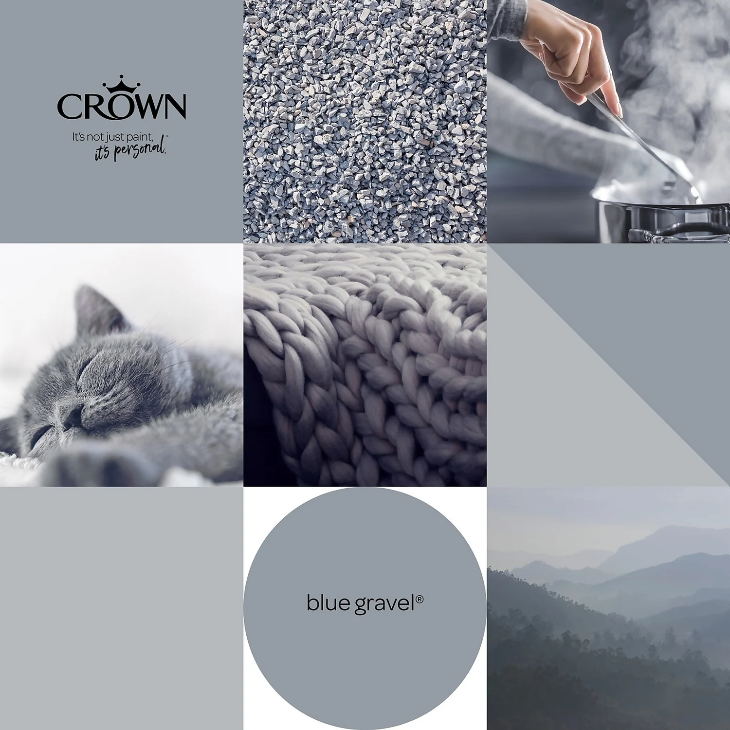 Crown Feature Wall Breatheasy Matt Emulsion Paint Blue Gravel - Tester 40ml 6 Crown Feature Wall Breatheasy Matt Emulsion Paint Blue Gravel - Tester 40ml - Image 4