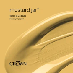 Crown Walls & Ceilings Matt Emulsion Paint Mustard Jar - Tester 40ml 13 Crown Walls & Ceilings Matt Emulsion Paint Mustard Jar - Tester 40ml -Crown 12819232 2214977313029336