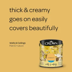 Crown Walls & Ceilings Matt Emulsion Paint Mustard Jar - 2.5L 14 Crown Walls & Ceilings Matt Emulsion Paint Mustard Jar - 2.5L -Crown 12819234 5774969532835660