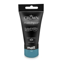 Crown Walls & Ceilings Matt Emulsion Paint Teal - Tester 40ml -Crown 12823120 8224978275955320