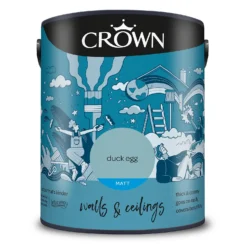 Crown Walls & Ceilings Matt Emulsion Paint Duck Egg - 5L -Crown 12823256 8844969525837269