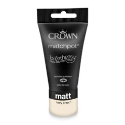 Crown Walls & Ceilings Matt Emulsion Paint Ivory Cream - Tester 40ml 15 Crown Walls & Ceilings Matt Emulsion Paint Ivory Cream - Tester 40ml -Crown 12823418 1484977312759951