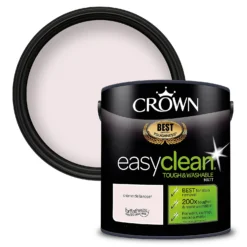 Crown Easyclean® Washable & Wipeable Multi Surface Matt Paint Creme De La Rose® - 2.5L