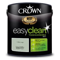 Crown Easyclean® Washable & Wipeable Multi Surface Matt Paint Mellow Sage® - 2.5L -Crown 12823433 1214918193057532