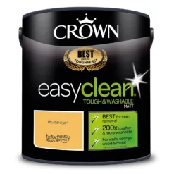 Crown Easyclean® Washable & Wipeable Multi Surface Matt Paint Mustard Jar® - 2.5L -Crown 12823435 7494857377199540