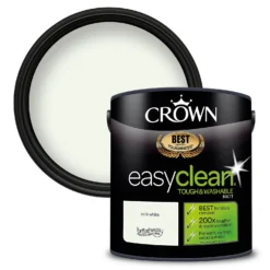 Crown Easyclean® Washable & Wipeable Multi Surface Matt Paint Milk White® - 2.5L