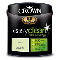 Crown Easyclean® Washable & Wipeable Multi Surface Matt Paint Soft Lime® - 2.5L 19 Crown Easyclean® Washable & Wipeable Multi Surface Matt Paint Soft Lime® - 2.5L -Crown 12823450 1894857377271168