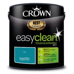 Crown Easyclean® Washable & Wipeable Multi Surface Matt Paint Teal® - 2.5L -Crown 12823593 1374857377812467