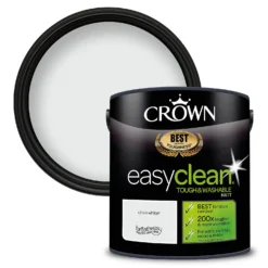 Crown Easyclean® Washable & Wipeable Multi Surface Matt Paint Chalky White® - 2.5L