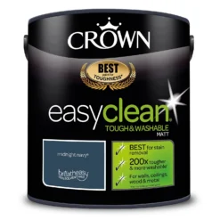 Crown Easyclean® Washable & Wipeable Multi Surface Matt Paint Midnight Navy - 2.5L -Crown 12823599 2114918193455179