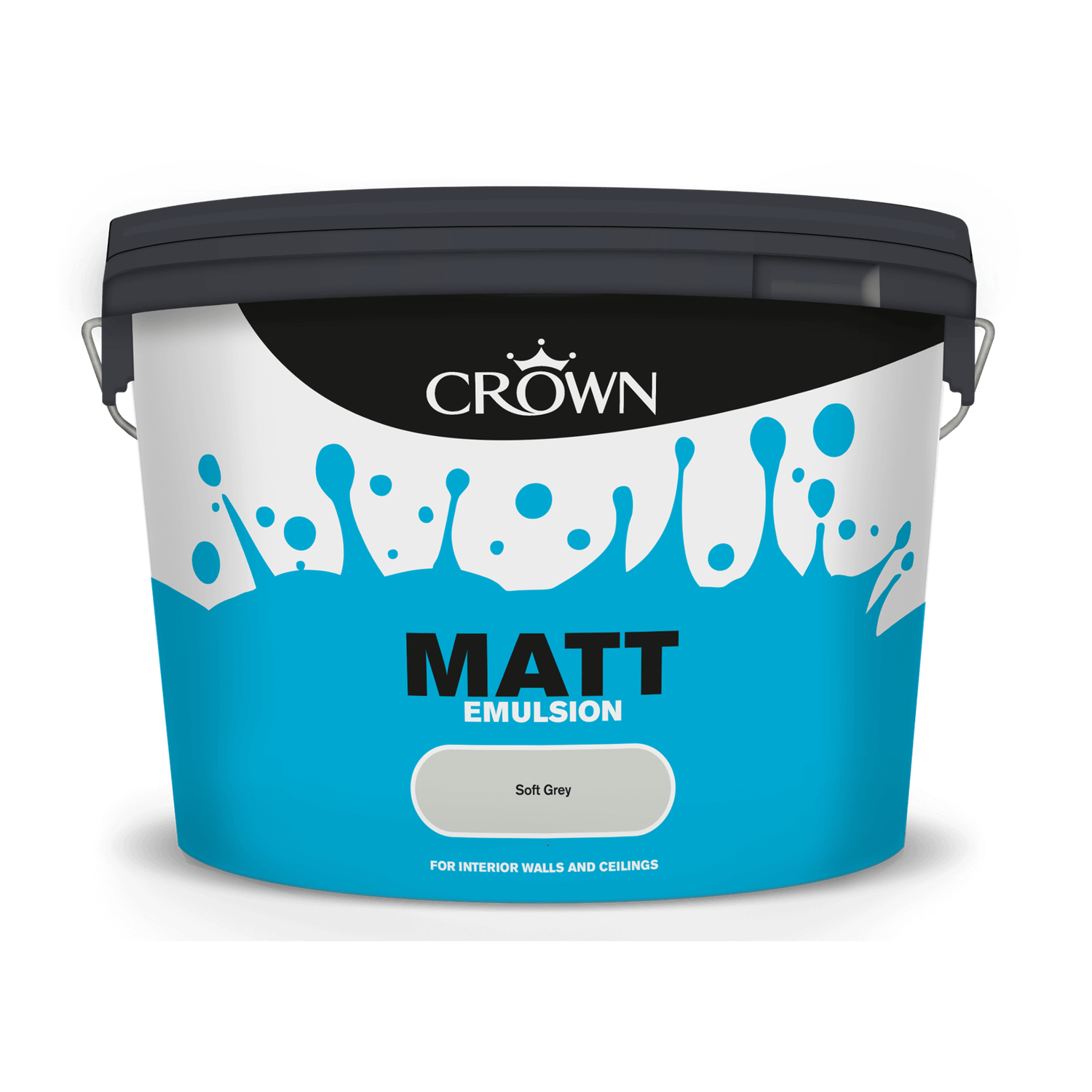 Crown Matt Emulsion Paint Soft Grey - 10L 3 Crown Matt Emulsion Paint Soft Grey - 10L
