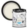 Crown Walls & Ceilings Matt Emulsion Paint Beige White - 5L -Crown 12828342 8044969528440135