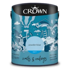 Crown Walls & Ceilings Matt Emulsion Paint Powder Blues 5L -Crown 12829354 6274969529566863